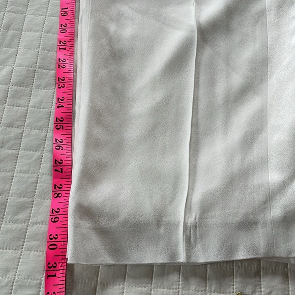 NWT CLUB MONACO Cream Tuxedo Pants Pintuck Pleat Lined size 6 - Picture 7 of 8